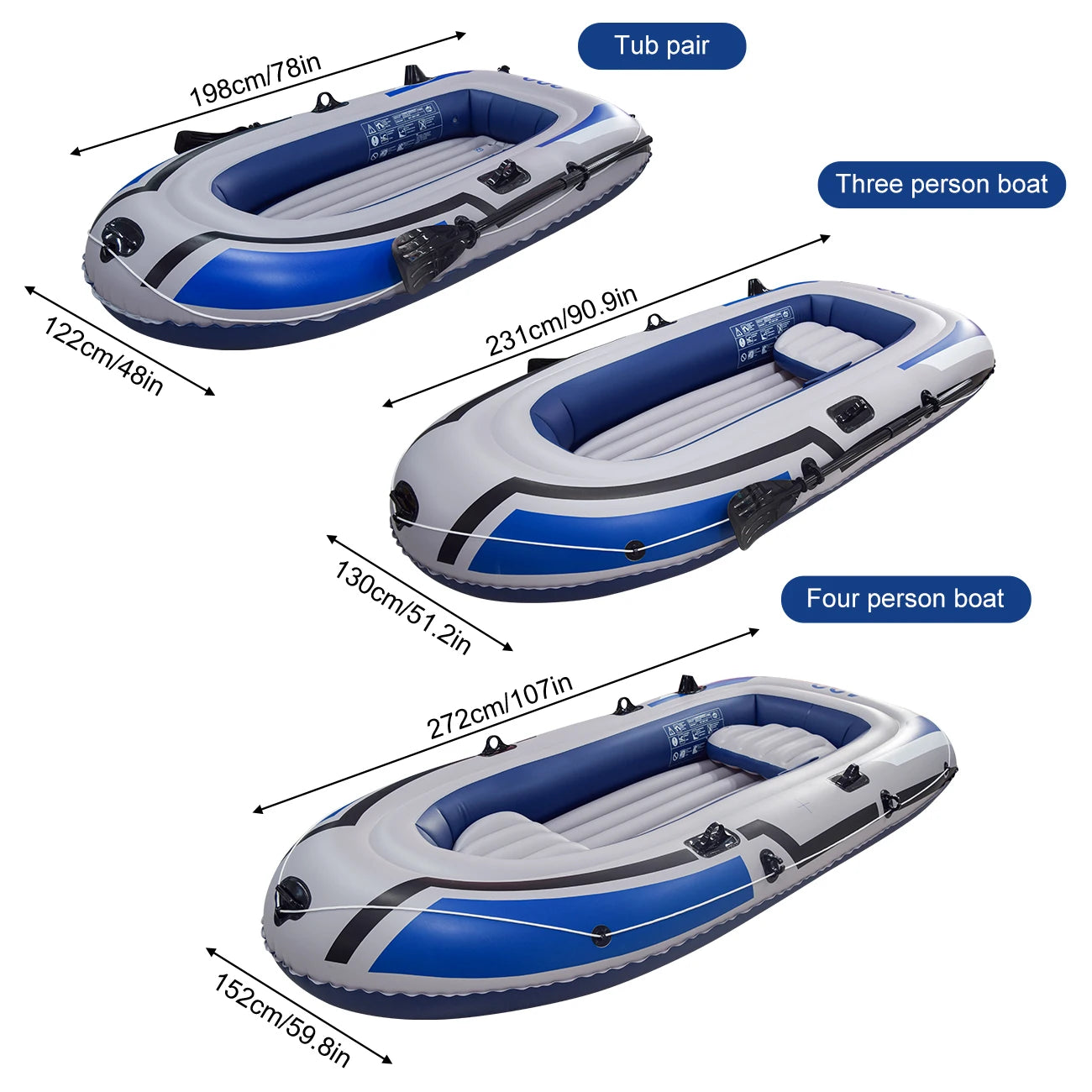 Détail du bateau gonflable en PVC