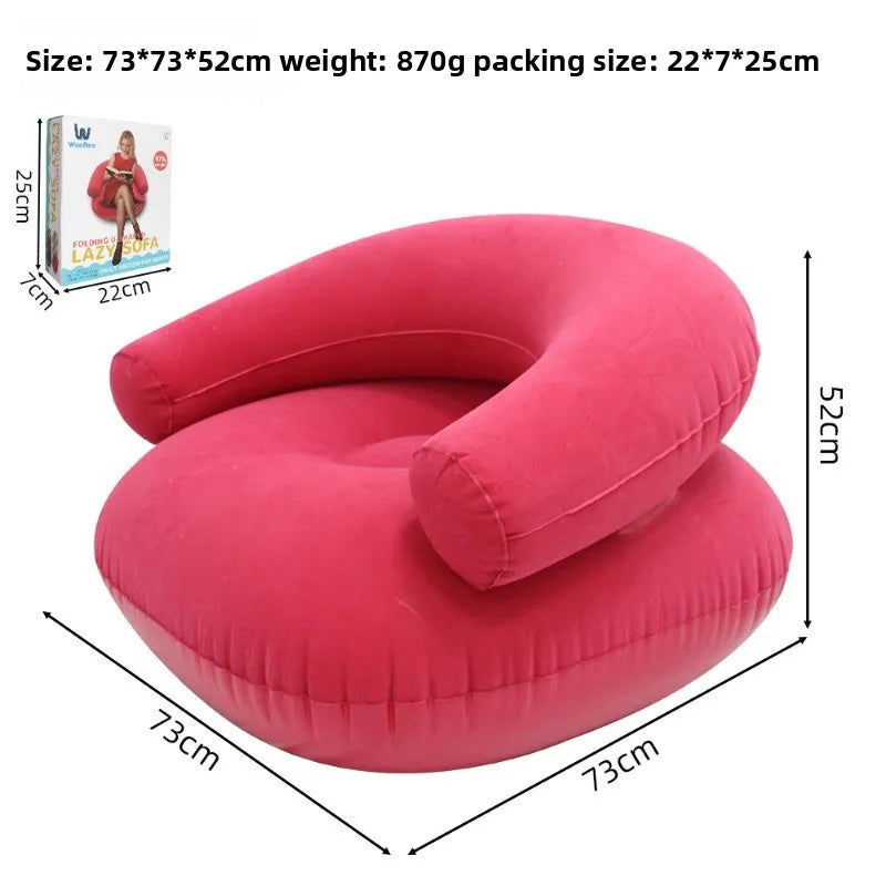 Canapé gonflable U rose, design ergonomique