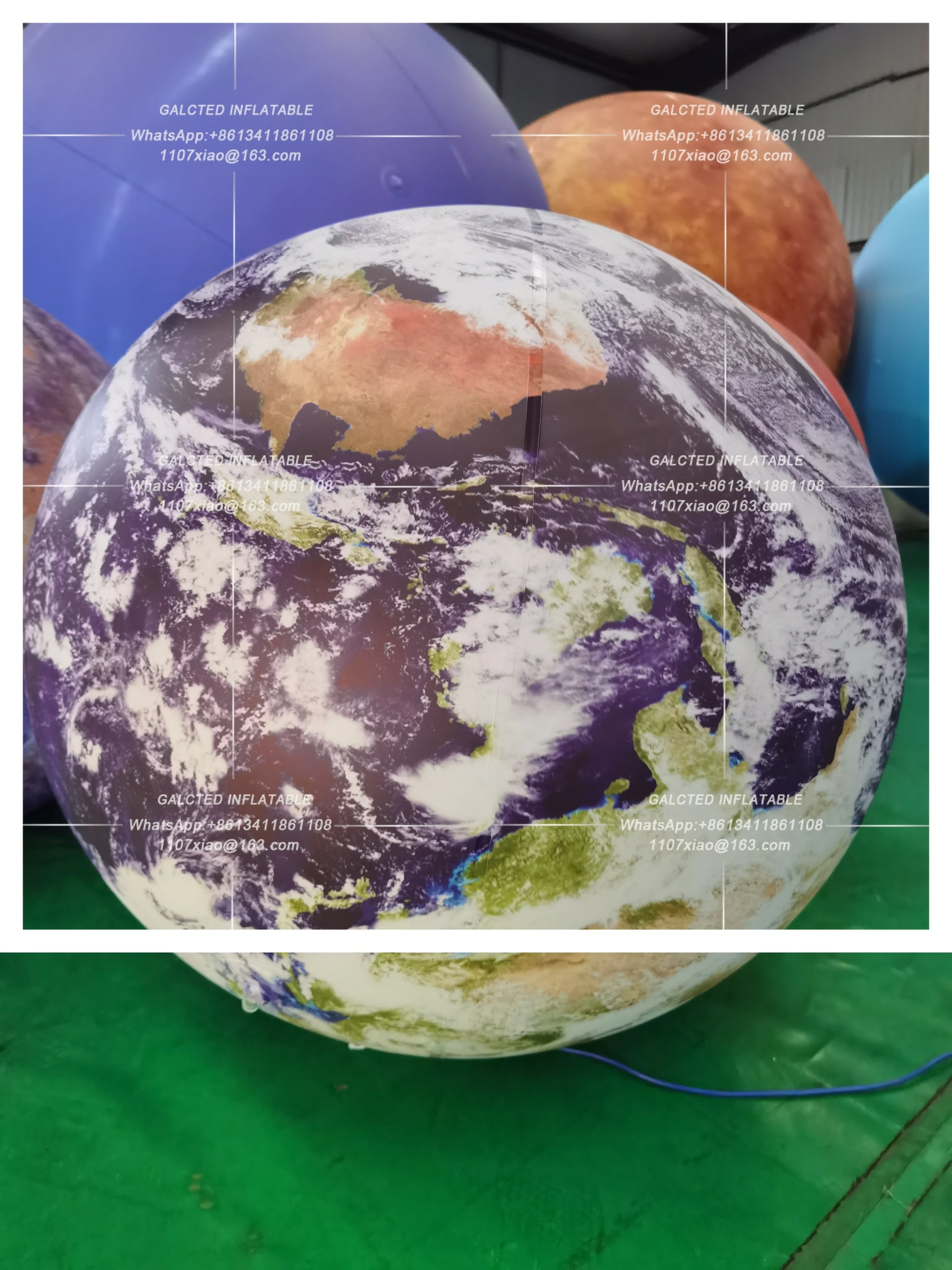 Détail de l'éclairage LED 16 couleurs du ballon gonflable