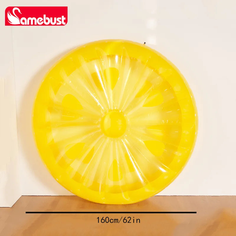 Citron gonflable géant packshot fond blanc
