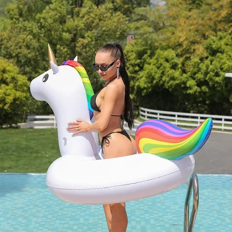Bouée licorne 120 cm piscine été fête aquatique