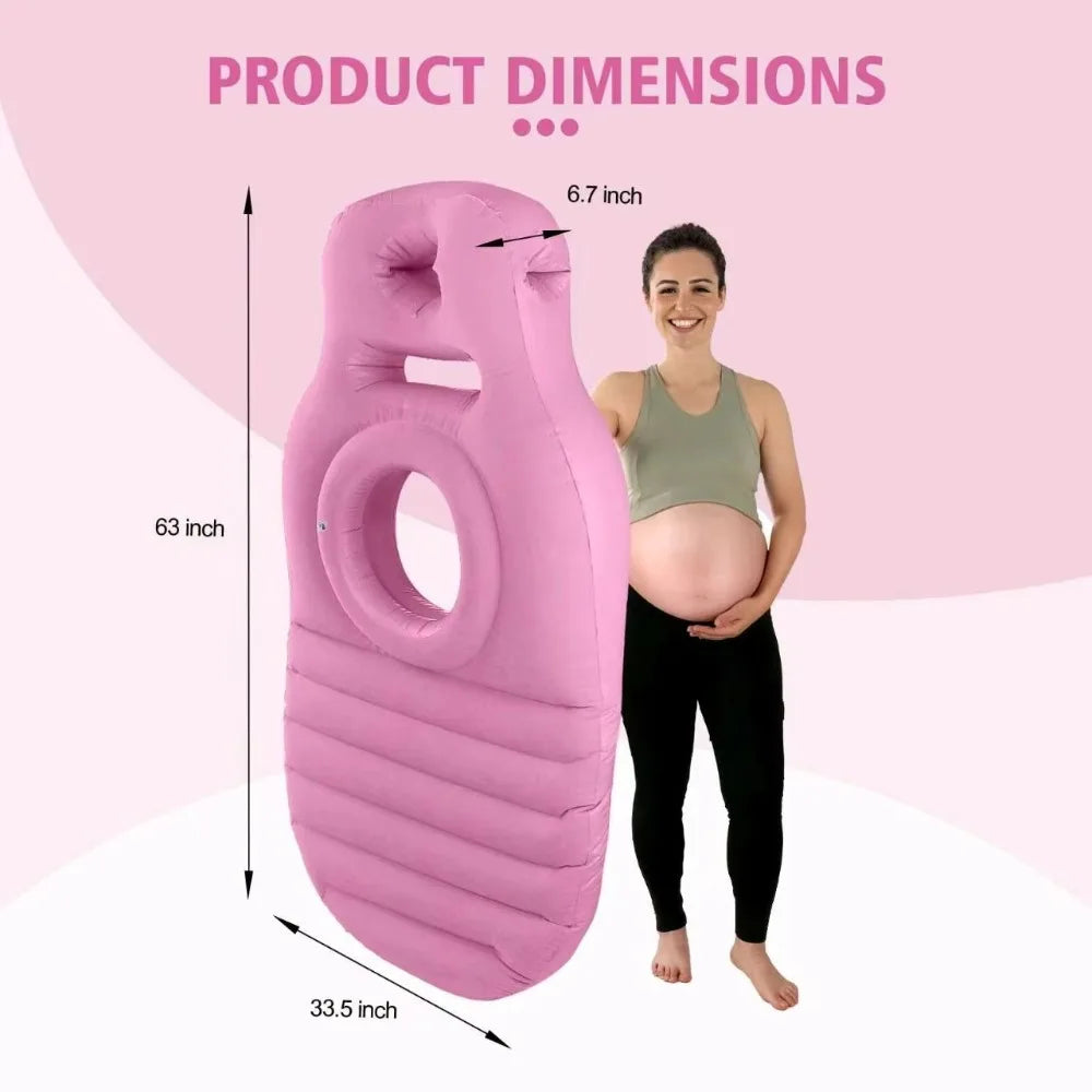 Matelas gonflable de grossesse en coloris rose
