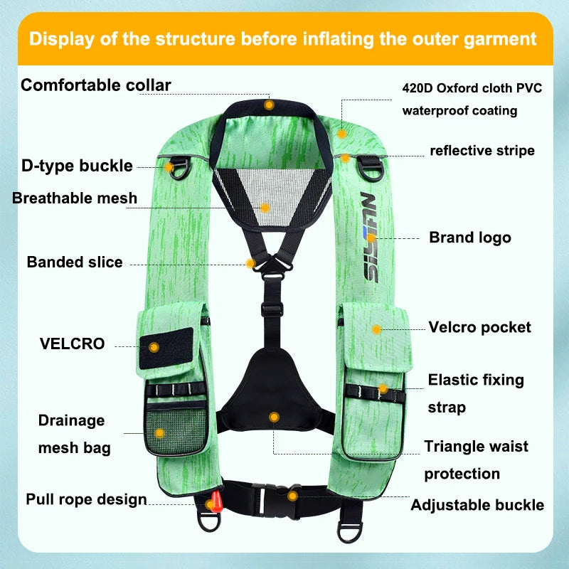 Accessoire Gonflable Gilet Sauvetage Automatique Universel - vue d'ensemble