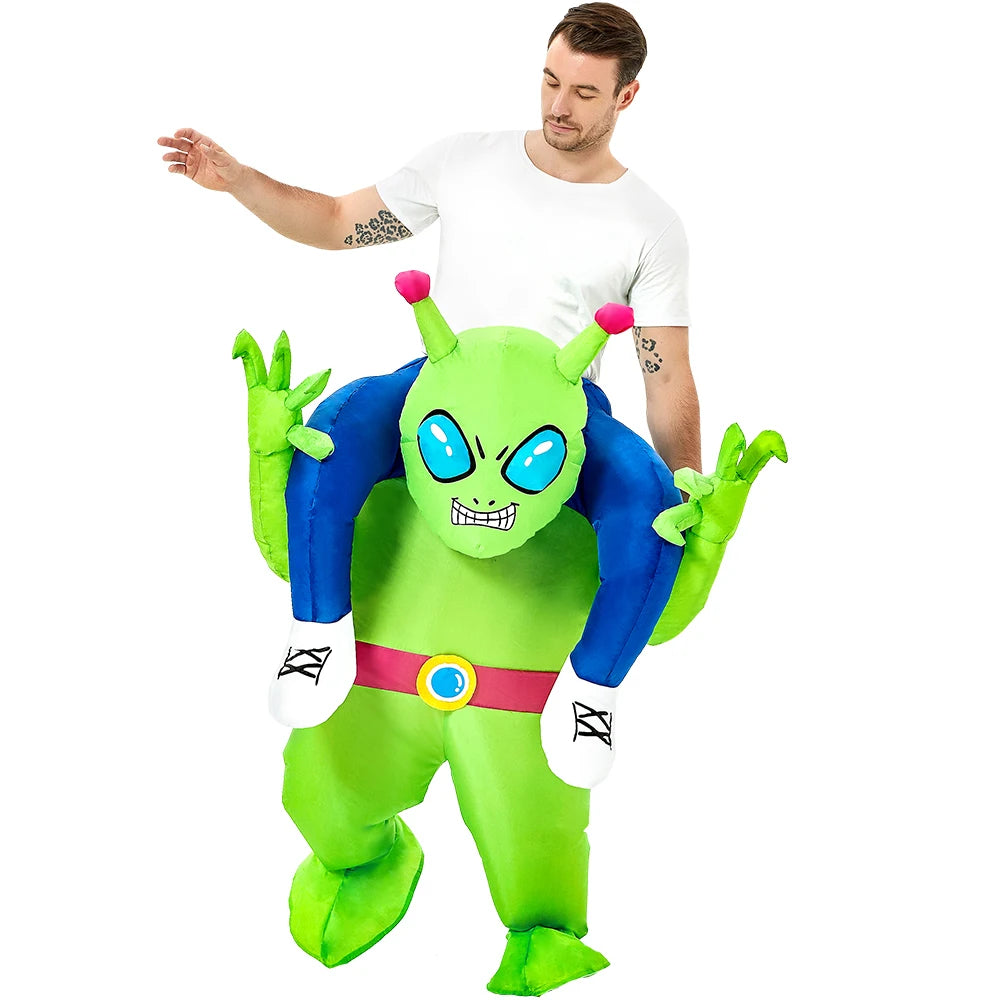 Déguisement gonflable alien unisexe vue latérale
