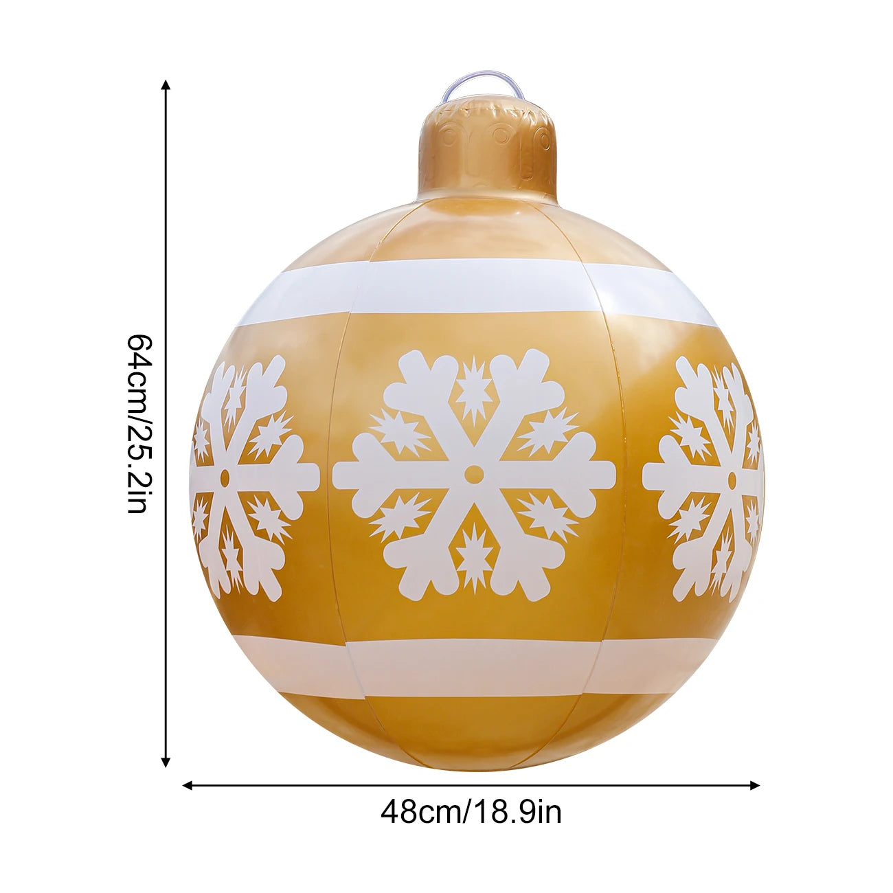 Sphère gonflable Noël orange décoration jardin