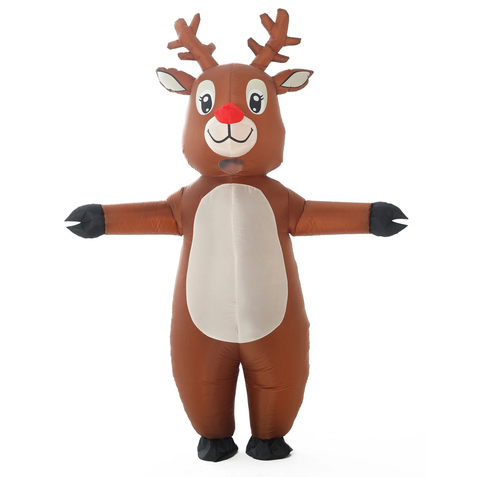 Costume gonflable élan de Noël adulte vue de face
