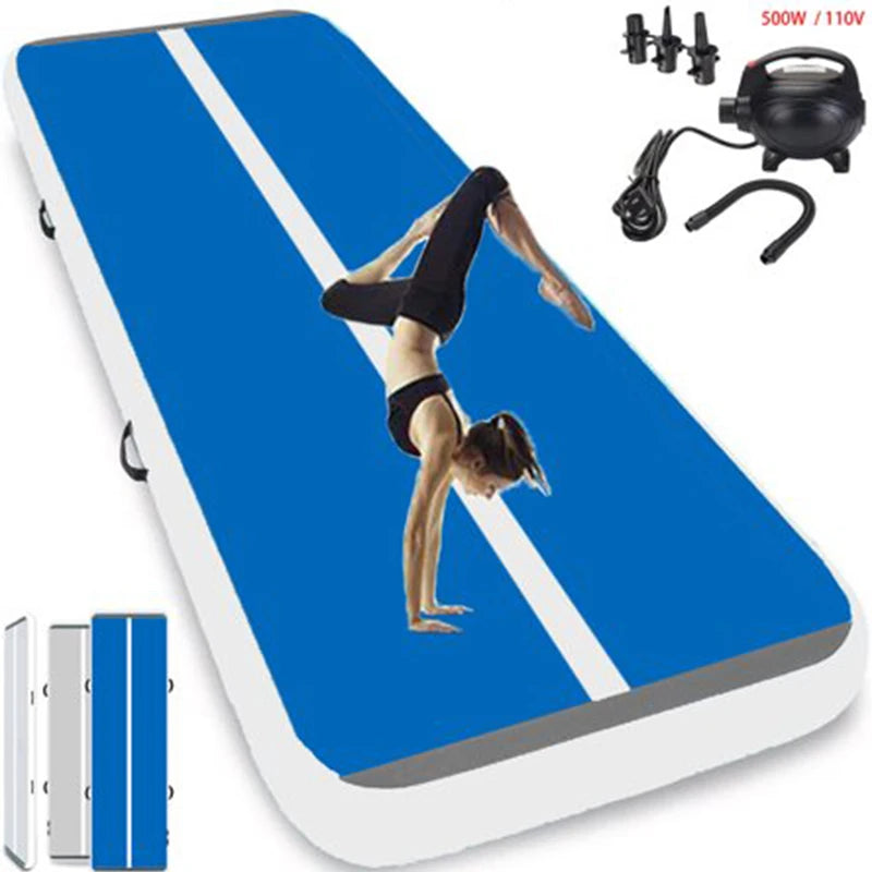 Tapis gonflable gymnastique double paroi vue ensemble