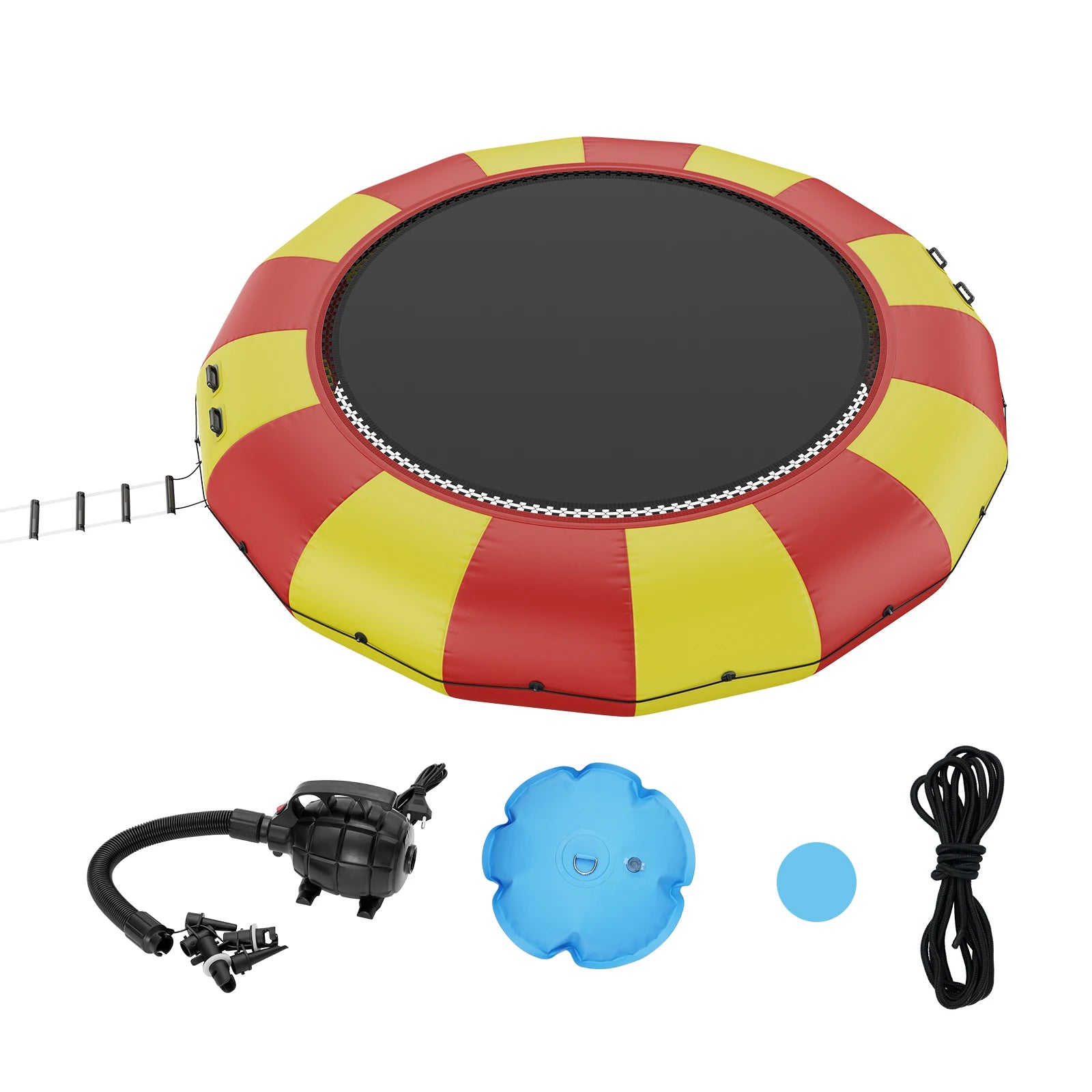 Trampoline gonflable aquatique flottant 17 pieds sur lac