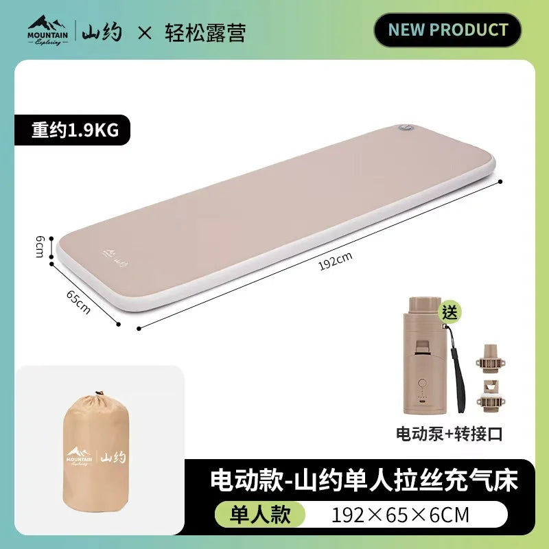 Matelas de camping gonflable pliage compact pour transport