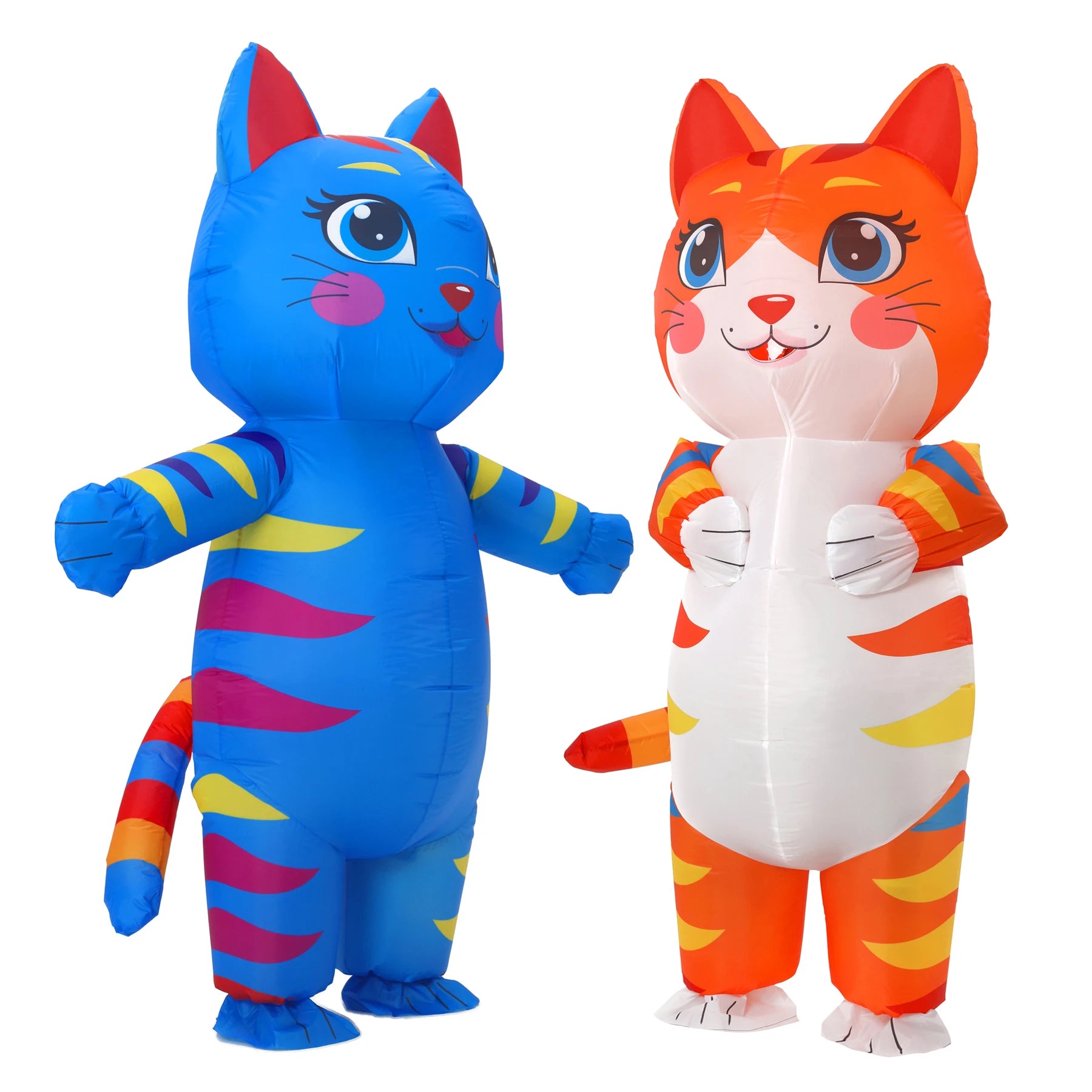 Costume gonflable chat bleu pour adulte Halloween