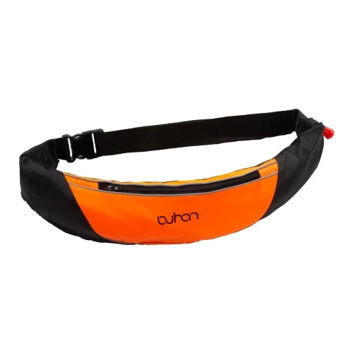 Ceinture de flottaison gonflable présentée à plat