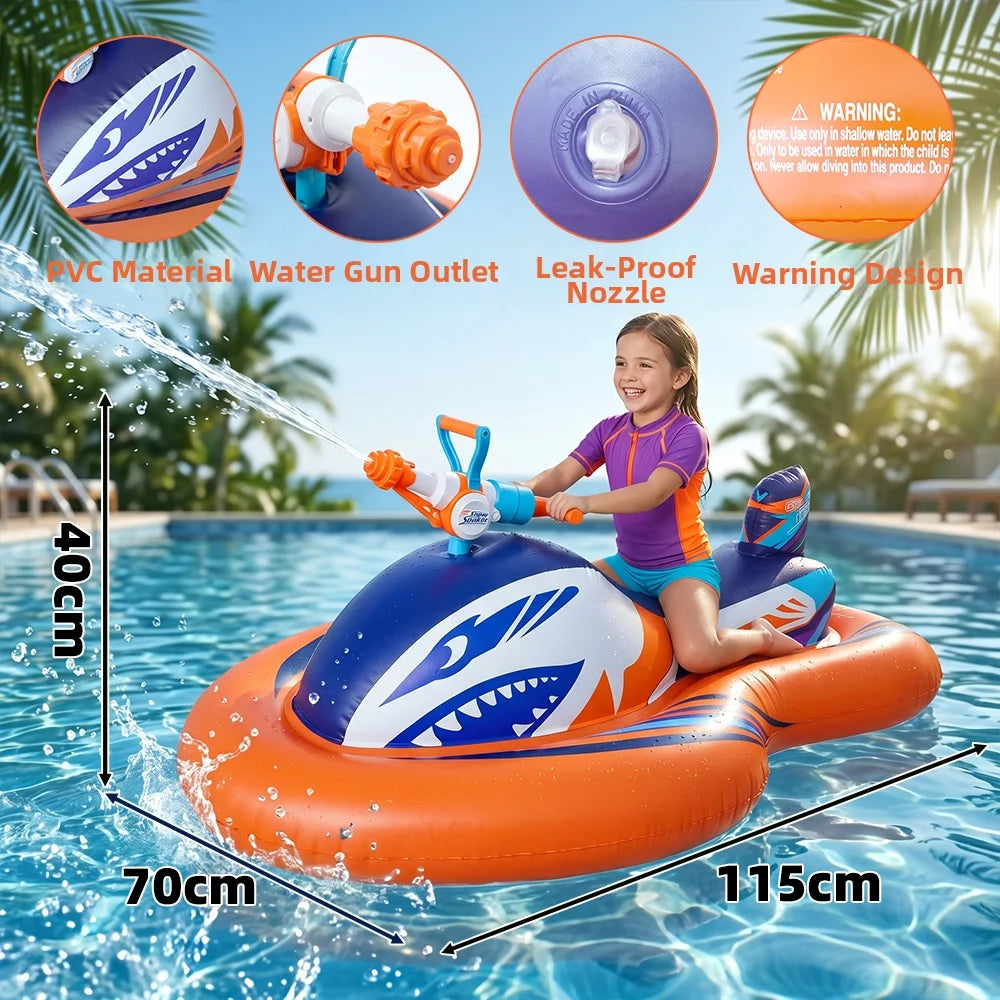 Bateau gonflable jet ski enfant pistolet eau