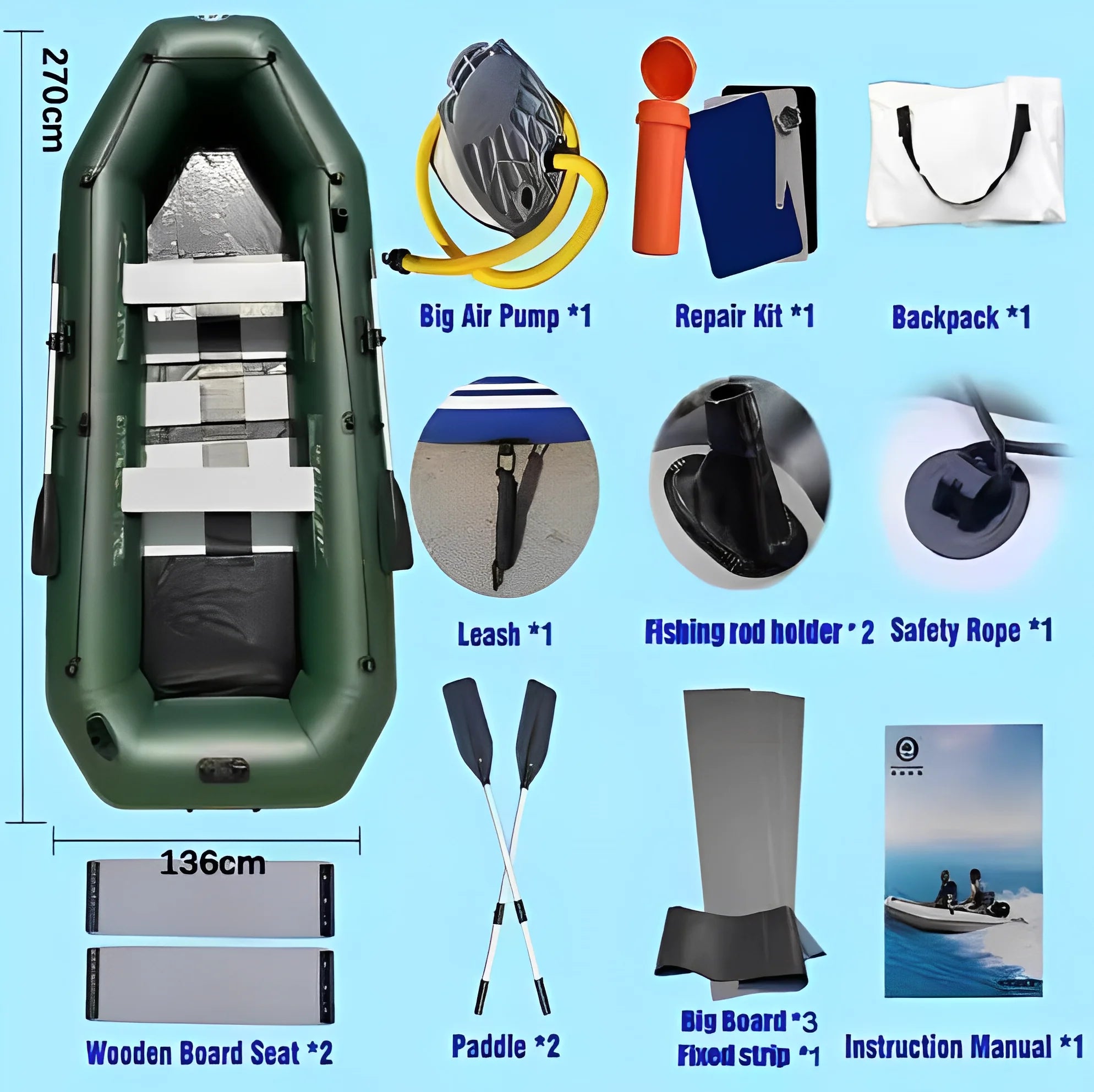 Bateau Gonflable Pêche PVC 4 Personnes - zoom sur le matériau