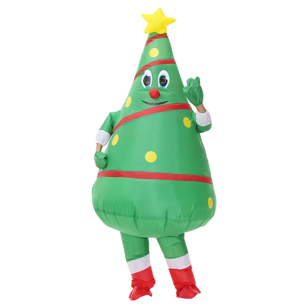 Détail du costume gonflable sapin de Noël
