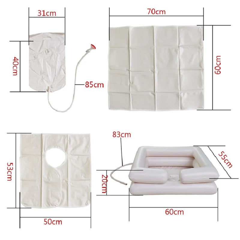 Baignoire gonflable shampoing PVC utilisation à domicile