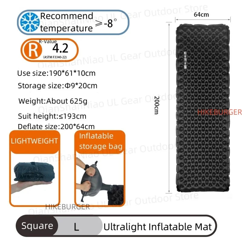 Détail de l'isolation thermique du tapis de couchage