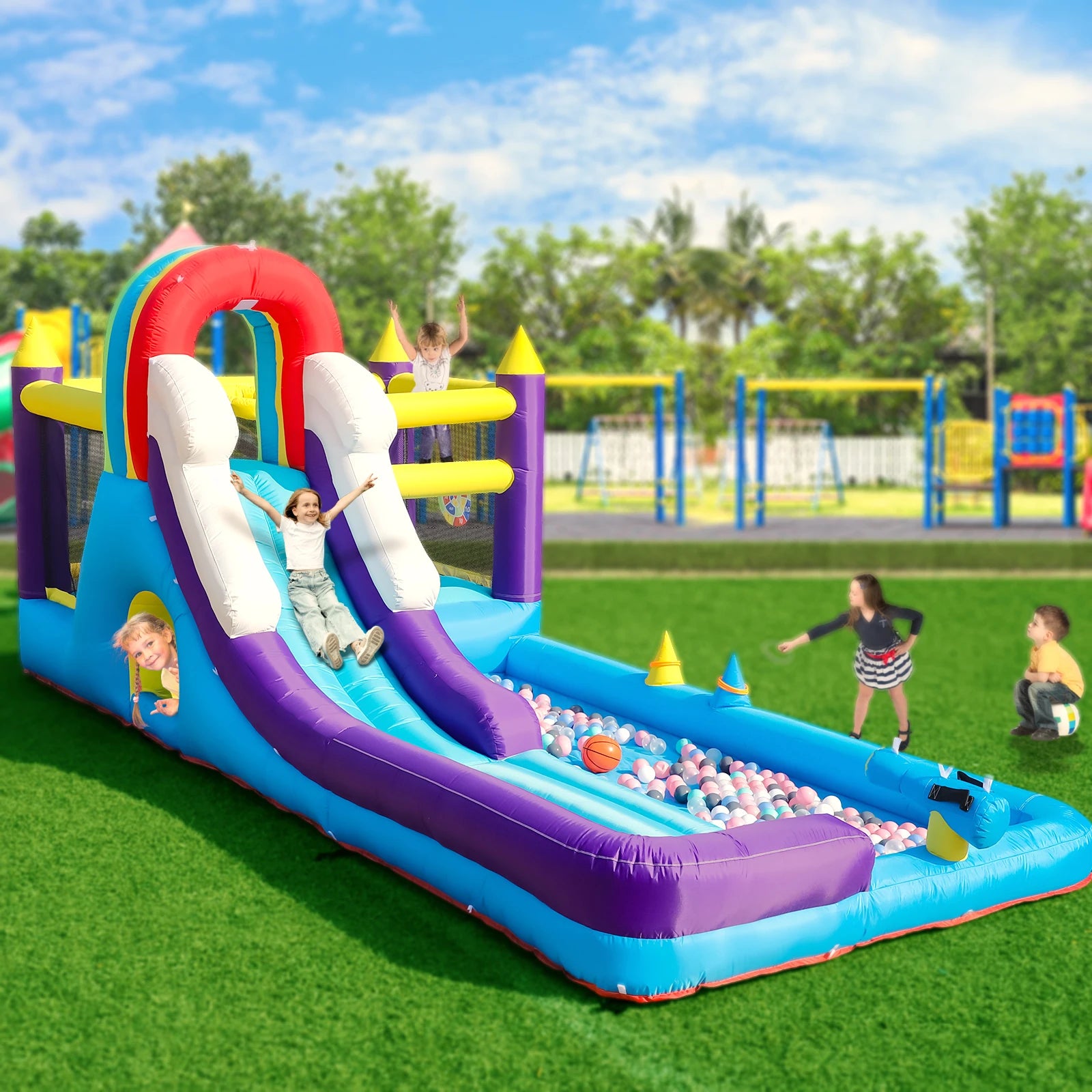 Toboggan aquatique de l'aire de jeux gonflable pour enfants