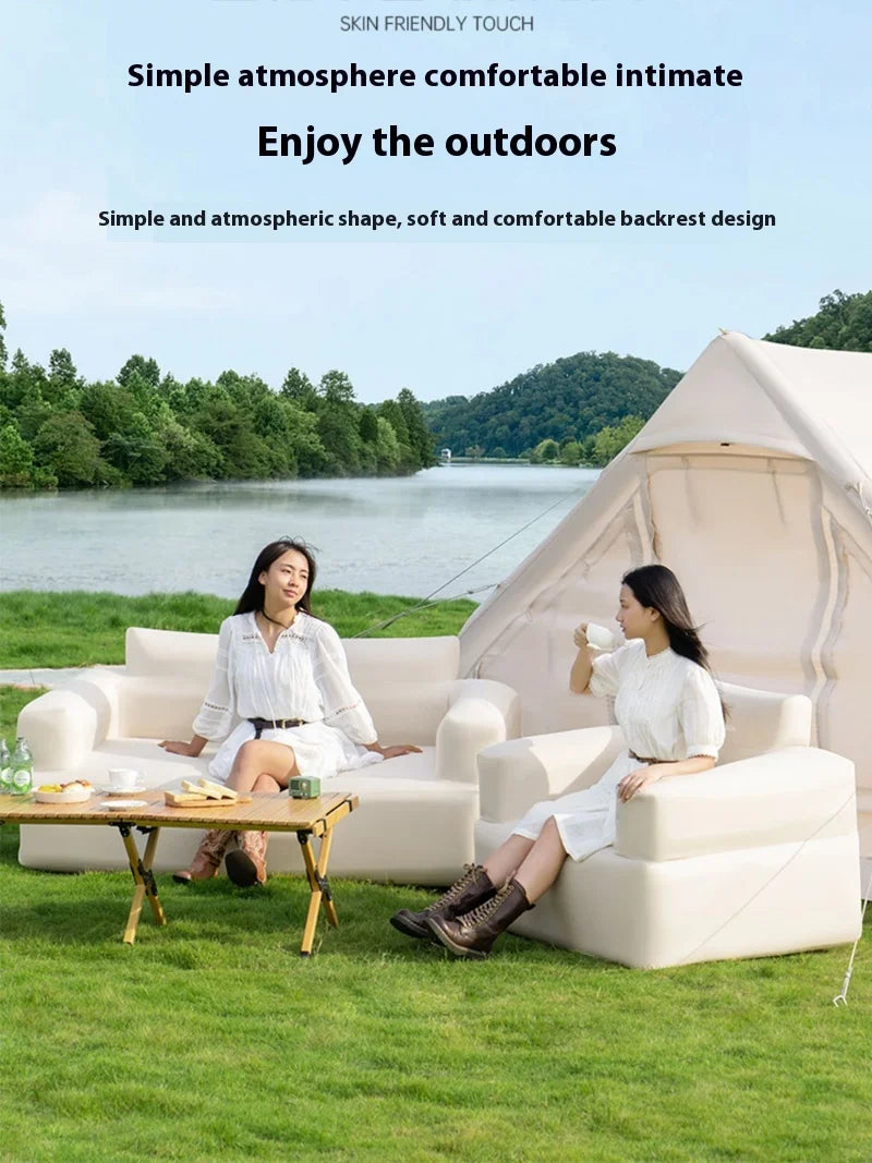 Canapé gonflable duo camping configuration double