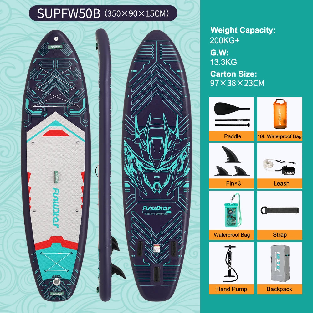 Accessoires fournis avec le stand up paddle gonflable (modèle 2)