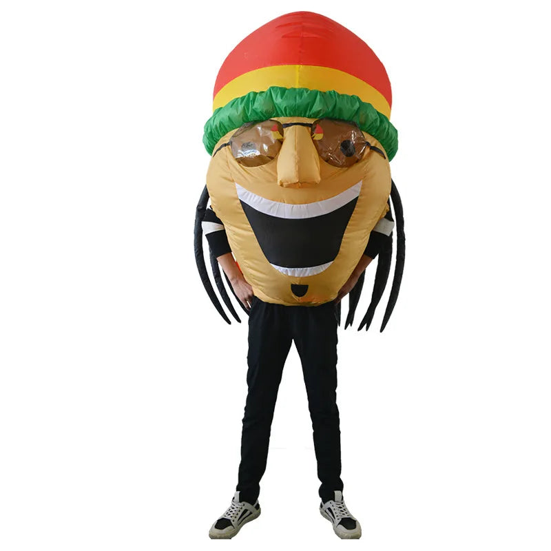 Ventilateur intégré du costume gonflable jamaïcain
