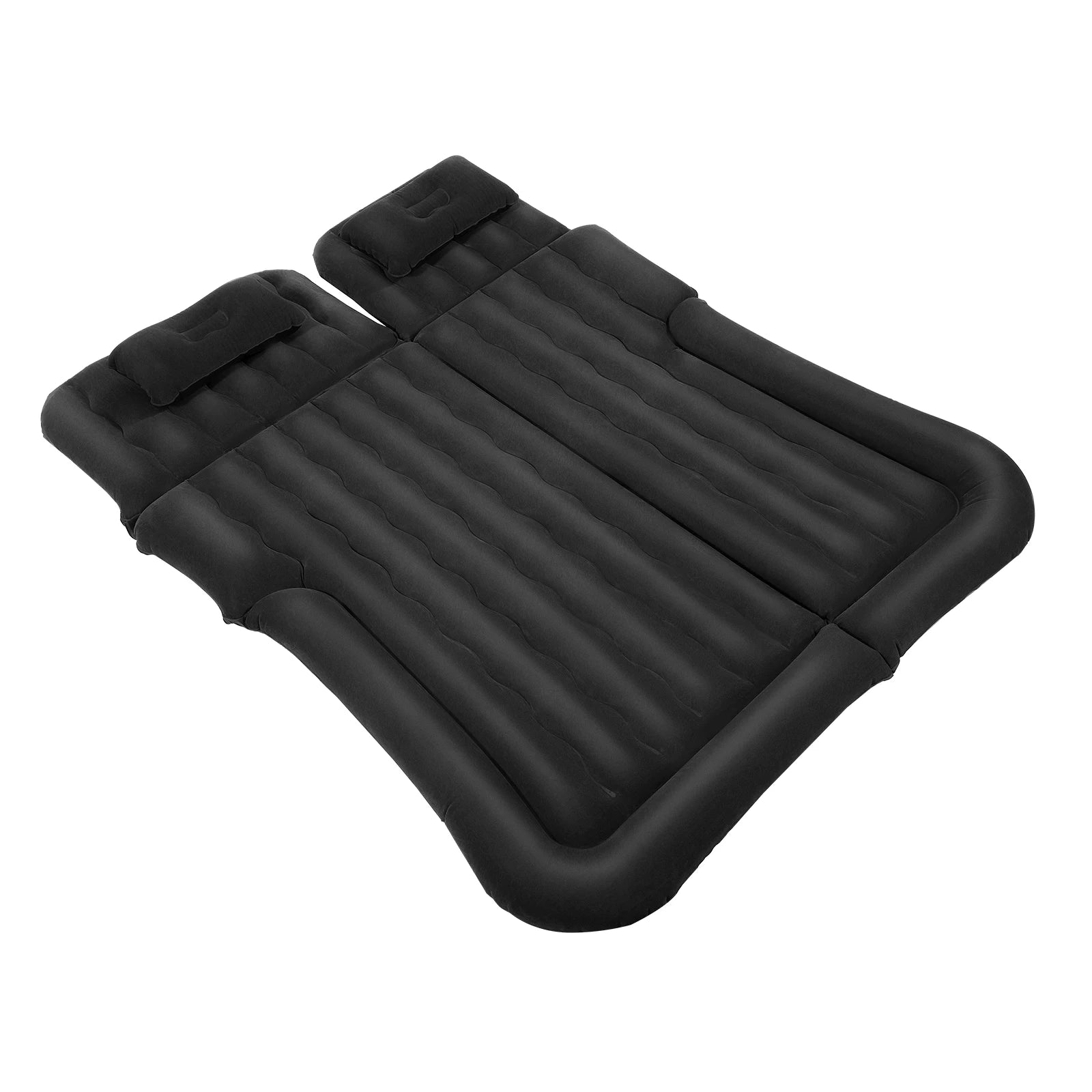 Matelas gonflable de camping installé pour la nuit