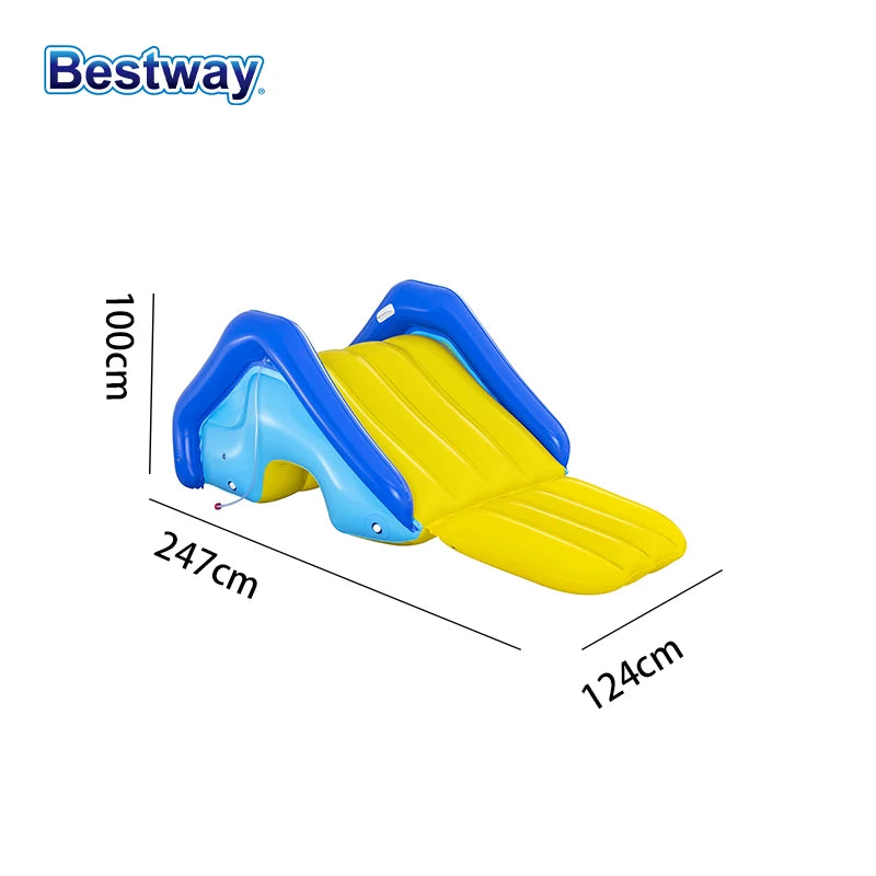Toboggan gonflable vue d'ensemble