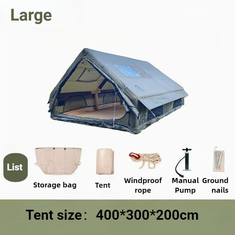 Tente gonflable prête pour le camping