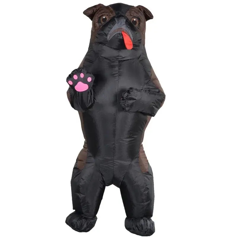 Costume gonflable chien bouledogue blanc adulte