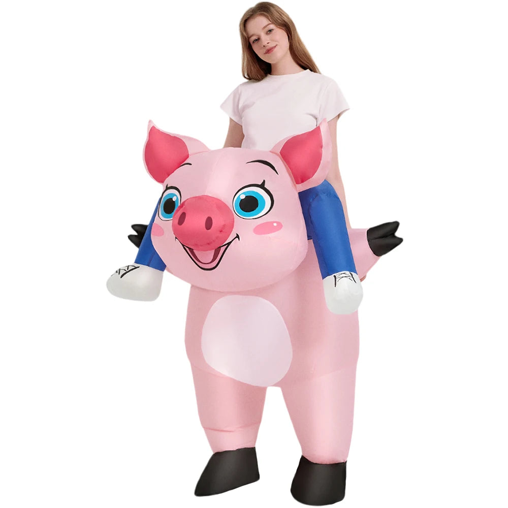 Déguisement gonflable cochon Halloween adulte modèle 1