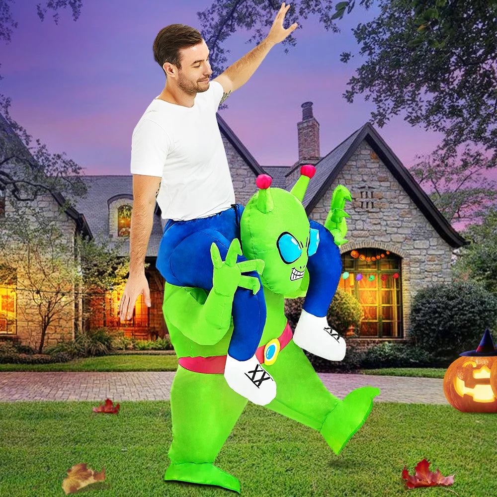 Costume gonflable animal alien adulte vue de face