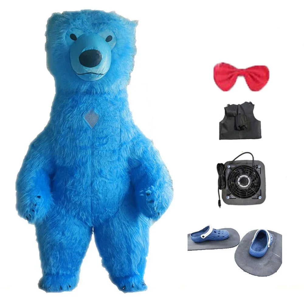 Costume gonflable ours polaire taille 2 mètres