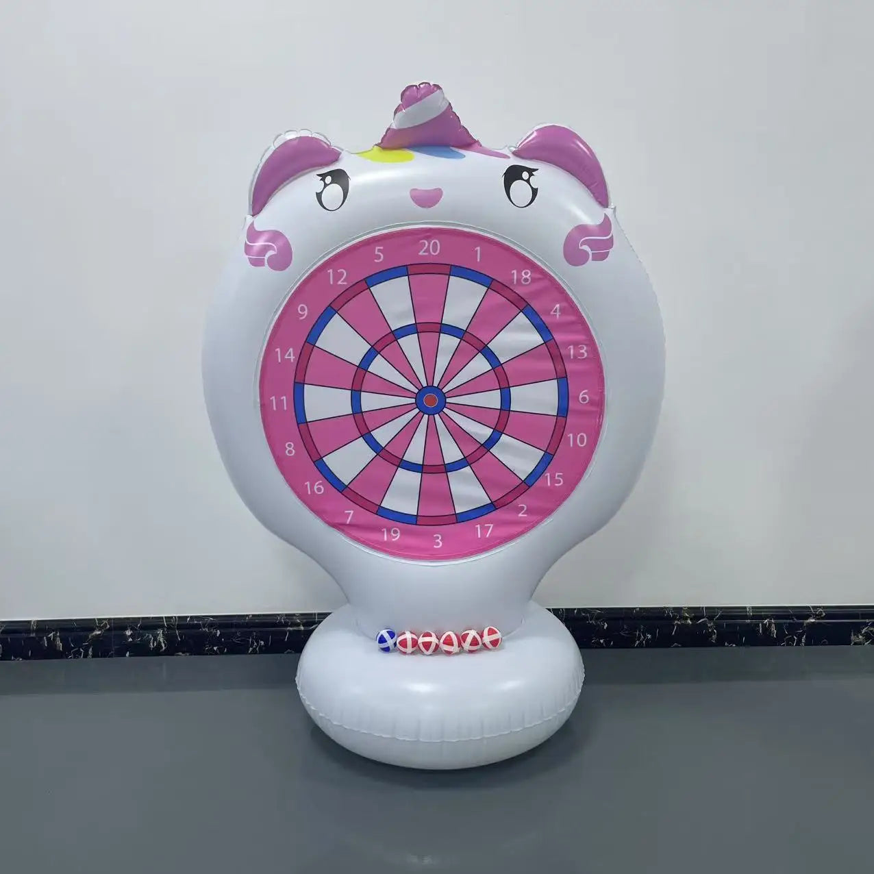 Jeu de fléchettes gonflable multicolore pour extérieur