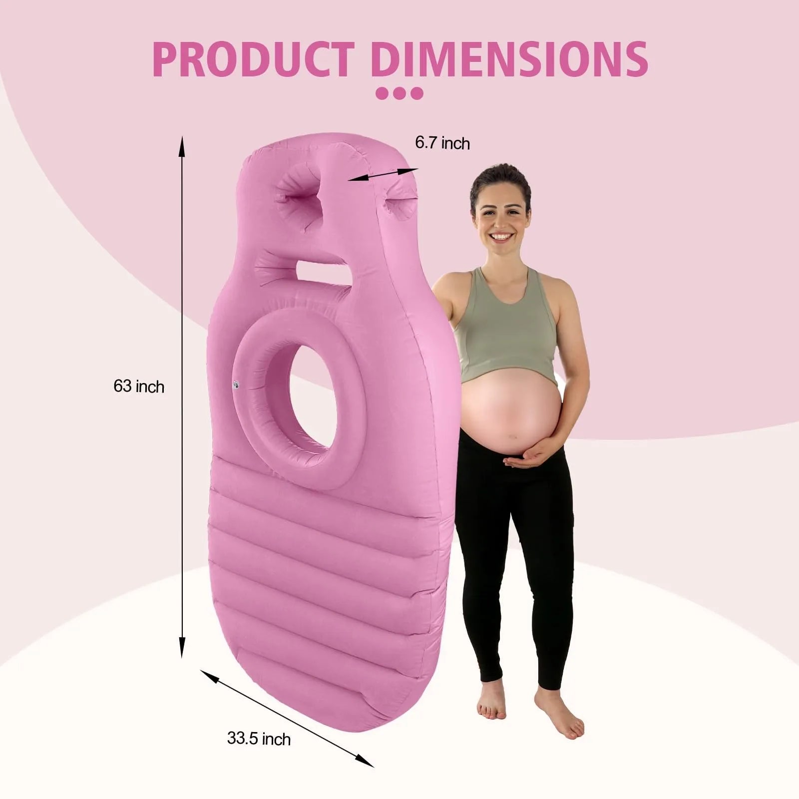 Matelas gonflable grossesse ventre avec trou abdominal