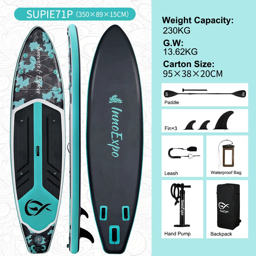 Paddle gonflable utilisé pour une session d'équilibre