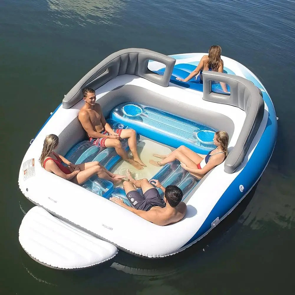 Plateforme flottante gonflable pirate vue d'ensemble