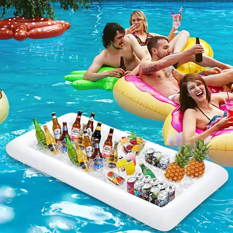 Plateau à glace gonflable utilisé lors d'une fête d'été