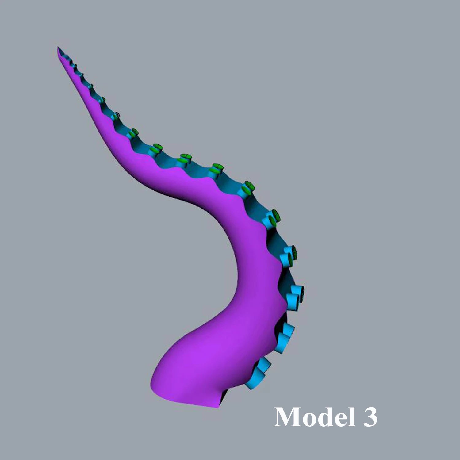 Décoration gonflable tentacule poulpe violet taille 5 mètres