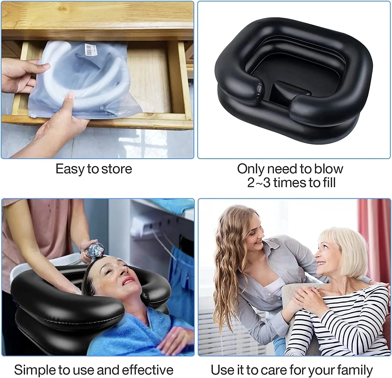 Baignoire Gonflable Shampoing Pliable - vue d'ensemble