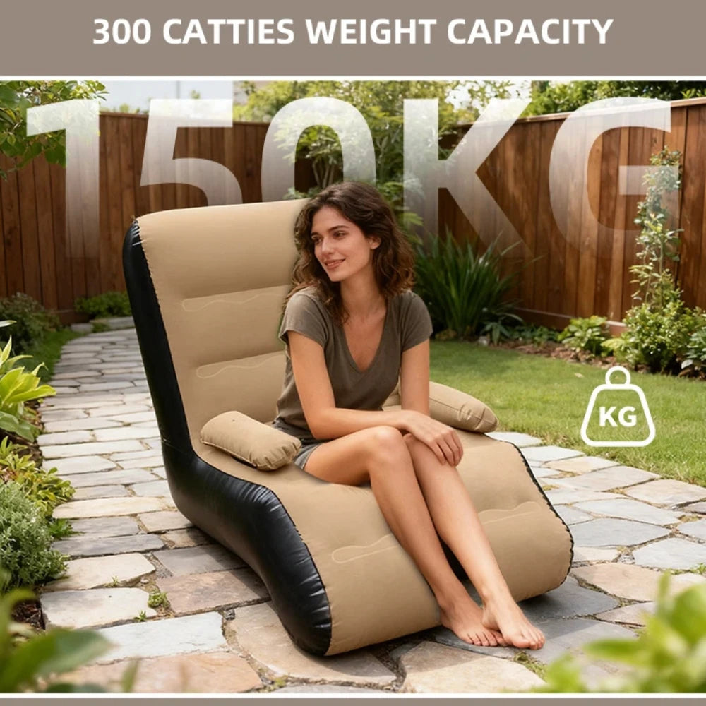 Détail du coussin de siège pliable du canapé gonflable