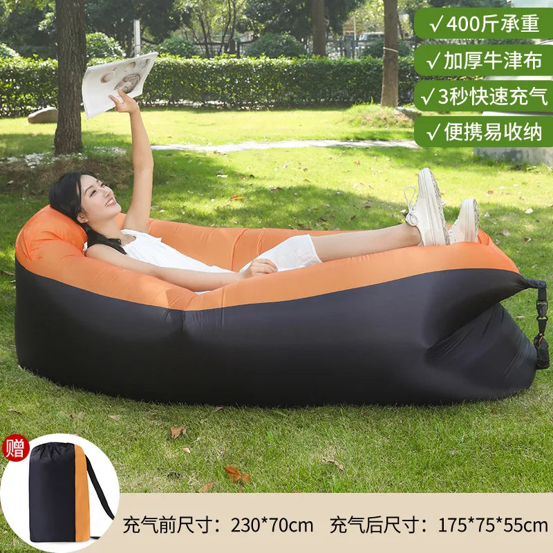 Canapé Gonflable Pliable Imperméable Voyage - détail de la poignée de transport