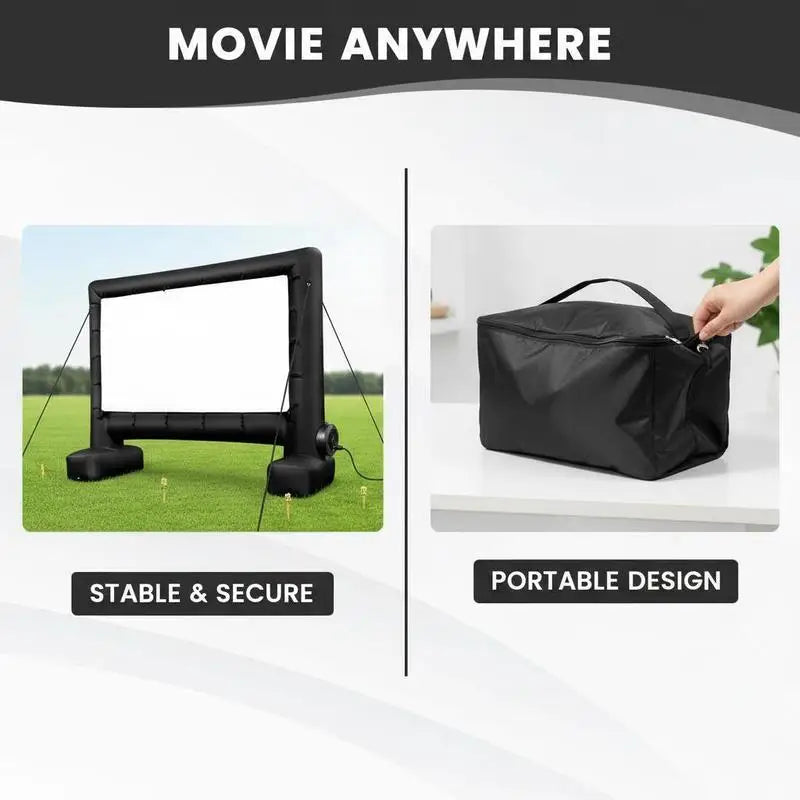 Écran de projection gonflable pour match de football
