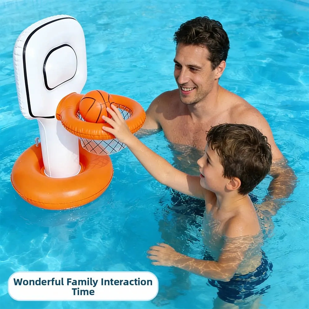 Cerceau basket gonflable flottant jeu été en piscine