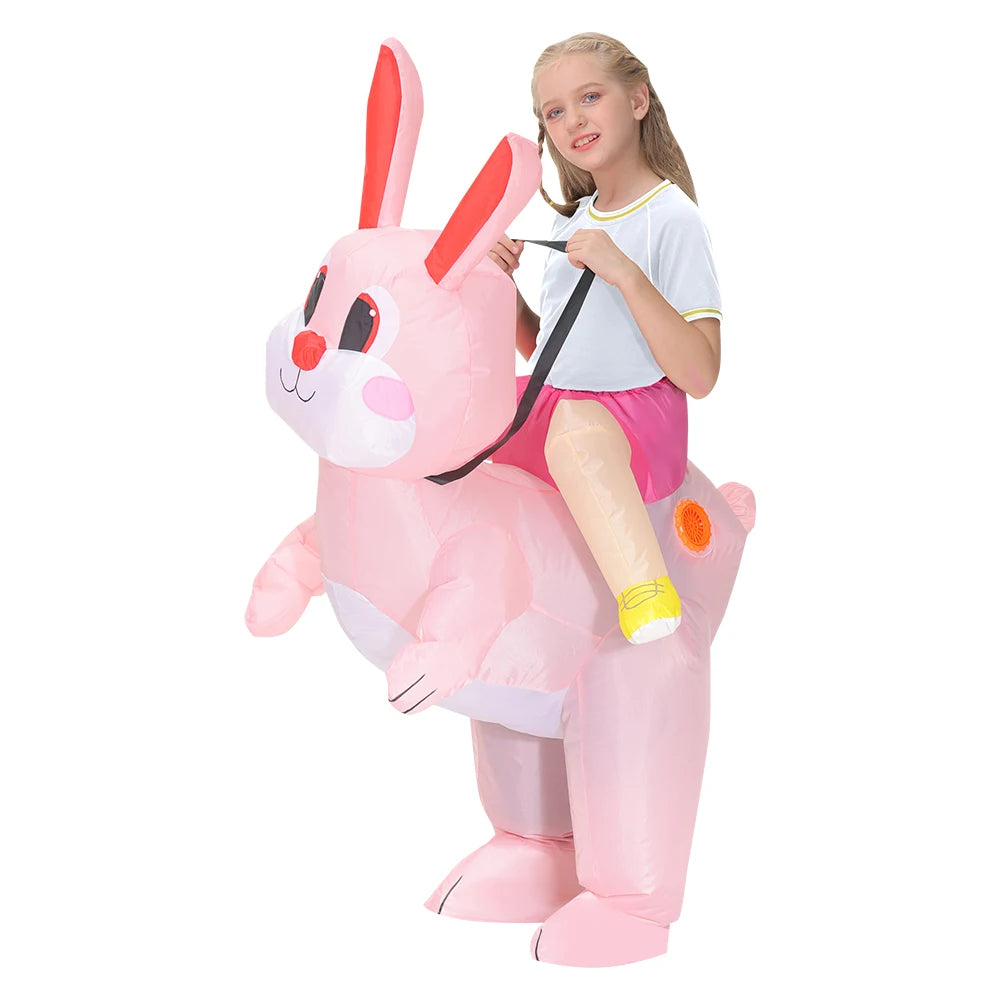 Costume gonflable coq enfant coloris amusant
