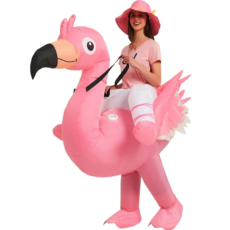 Costume gonflable flamant rose pour enfant