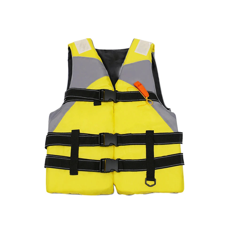 Gilet de sauvetage universel gonflable orange porté en extérieur