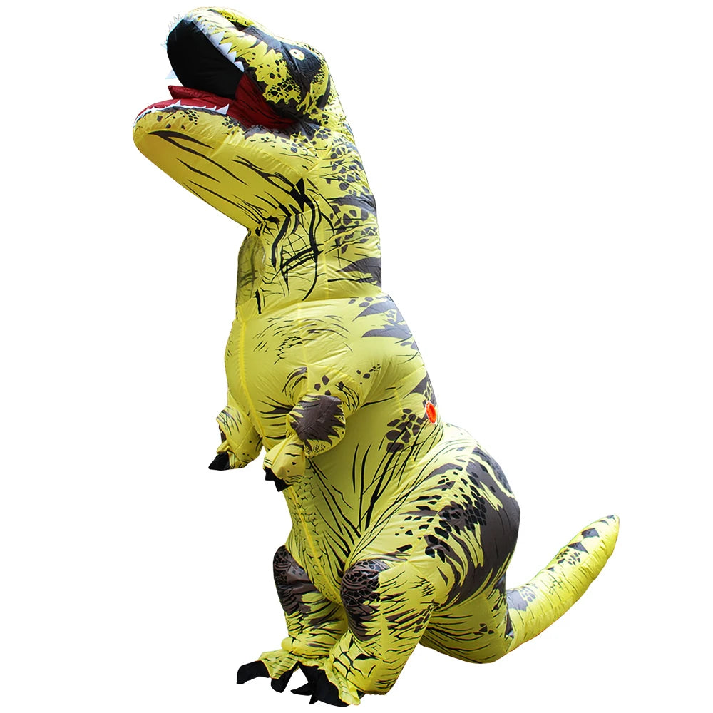 Costume gonflable dinosaure vue arrière