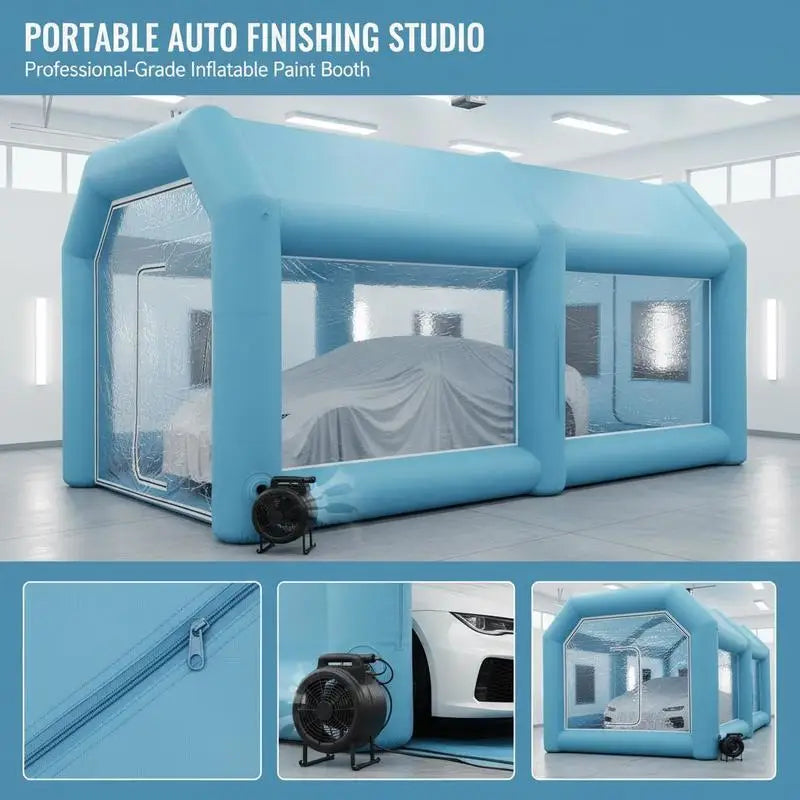 Cabine peinture gonflable espace de travail