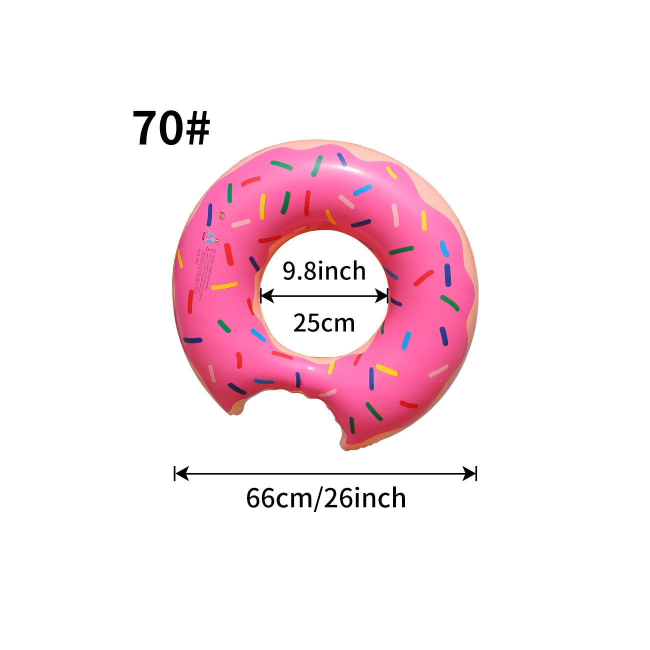 Anneau gonflable donut couleurs vives piscine