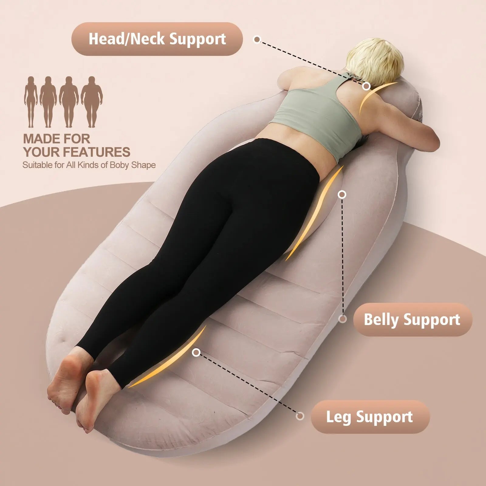 Matelas Gonflable Soutien Maternité - vue d'ensemble