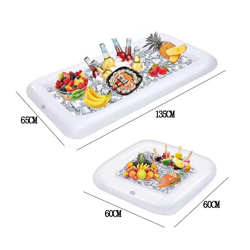 Détail du plateau buffet gonflable